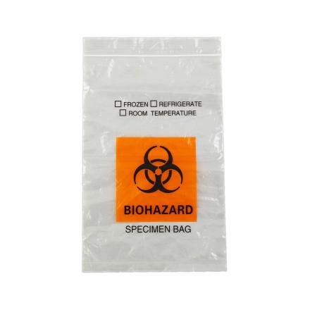 BOLSAS PARA TRANSPORTE DE MUESTRAS COLOR ANARANJADO DE 13 CM X 15 CM